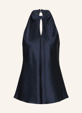 LUISA CERANO Blouse top in satin with linen