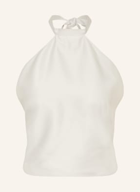 Juvia Neckholder-Top Sissy Aus Satin weiss