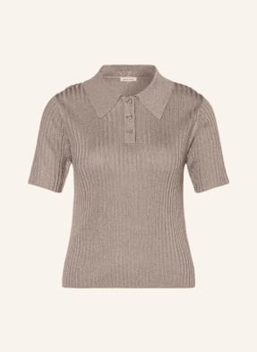 MRS & HUGS Knitted polo shirt with glitter thread