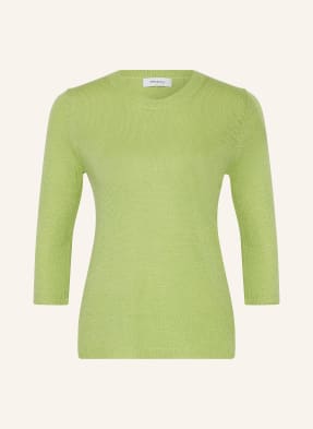 darling harbour Cashmere sweater with 3/4 sleeves and glitter thread