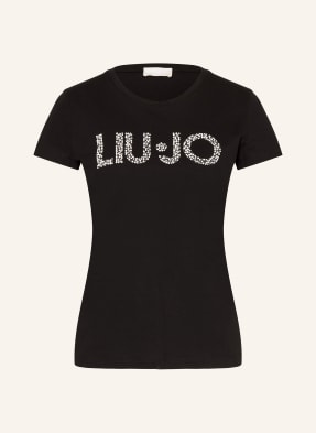LIU JO T-Shirt mit Schmucksteinen und Schmuckperlen