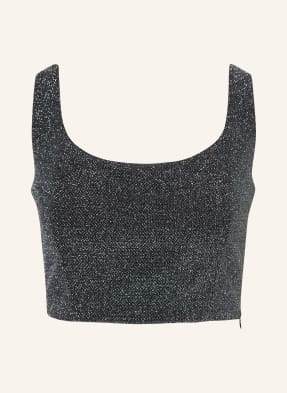 V by Vera Mont Cropped top with glitter thread