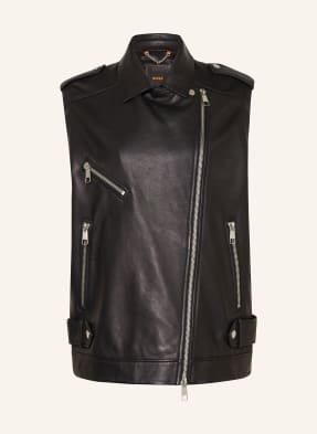 BOSS Leather vest C-SAVINA