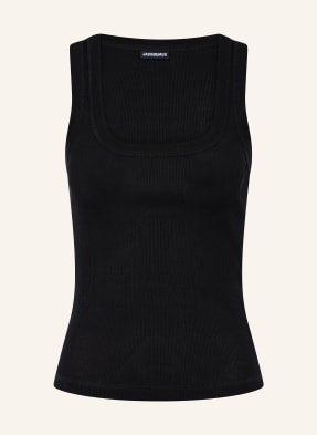 Jacquemus Top Le Debardeur Gros Grain černá
