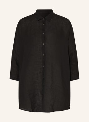 120%lino Oversized shirt blouse made of linen with 3/4 sleeves