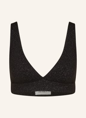 LISA YANG Cropped knit top in cashmere with glitter thread