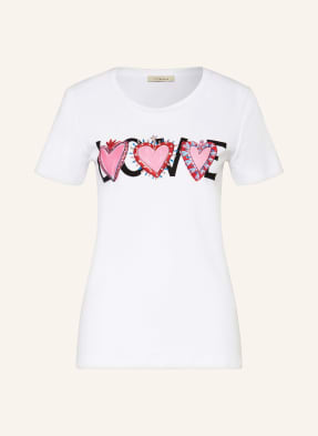 lilienfels T-shirt z obszyciem ozdobnymi kamykami