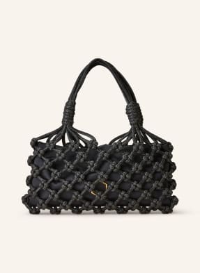 HIBOURAMA Handbag LOLA BAGUETTE with pouch and decorative gems