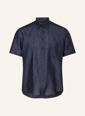 STROKESMAN'S Short sleeve shirt regular fit with linen 