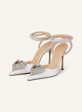 MACH & MACH Slingback pumps TRIPLE HEART with decorative gems