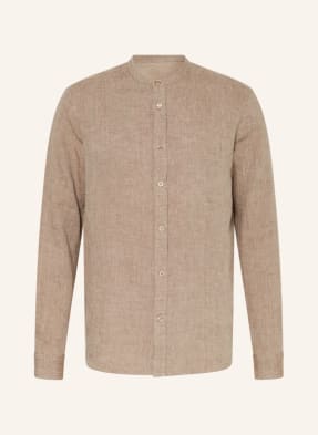 MOS MOSH Gallery Linen shirt THEO comfort fit with stand-up collar