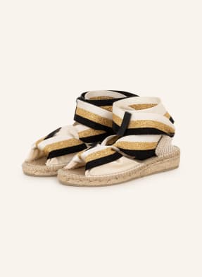 ANTONIA'S Platform sandals with glitter thread