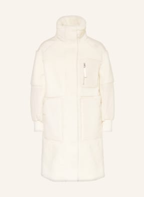 BOSS Oversized kabát PALIMARA ze směsi materiálů s lemem z umělé kožešiny