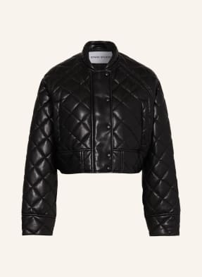STAND STUDIO Cropped quilted jacket AVA in leather look