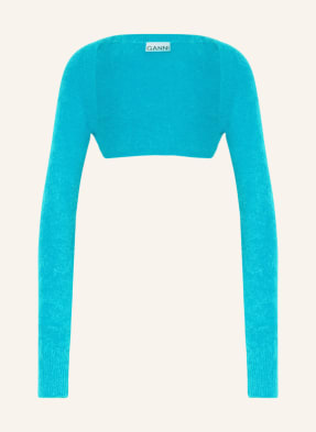 GANNI Knitted bolero with alpaca