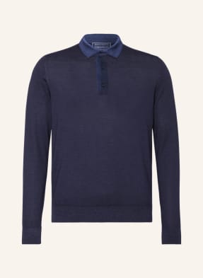 DORIANI Knitted polo shirt with silk