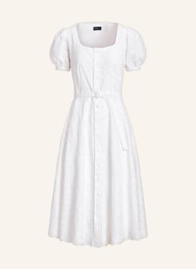 POLO RALPH LAUREN Shirt dress made of linen with broderie anglaise
