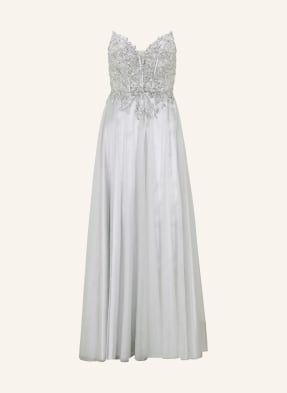 SWING Evening dress with sequins and decorative beads