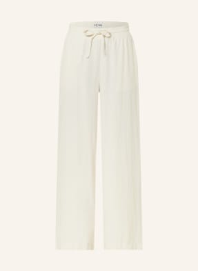 ICHI Wide leg trousers IHLINO with linen