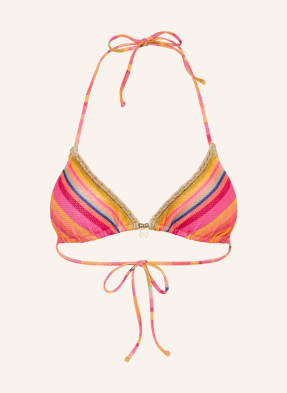 watercult Triangel-Bikini-Top DOPAMINE STRIPE mit Glanzgarn
