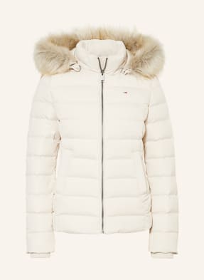 TOMMY JEANS Down jacket with removable hood and faux fur trim