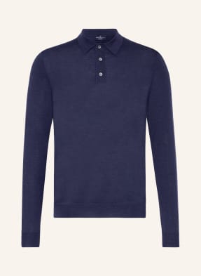 HACKETT LONDON Strick-Poloshirt aus Merinowolle