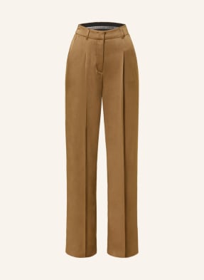 LUISA CERANO Wide leg trousers in satin