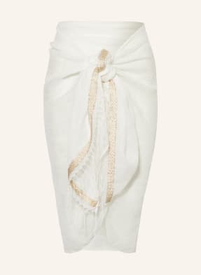 MARYAN MEHLHORN Sarong THW WHITE COLLECTION in linen