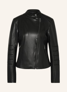 GUESS Jacket HARLEY in leather look with mesh