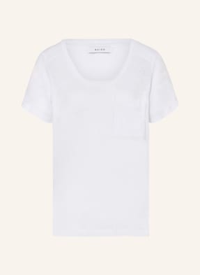 REISS T-Shirt CAMILLA im Materialmix mit Leinen