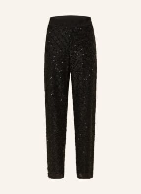 CAMBIO Wide leg trousers ALICE with sequins and glitter thread