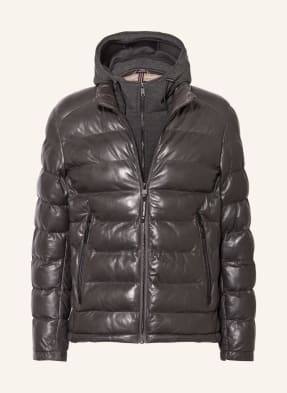 MILESTONE Leather jacket MSCALLISTO in mixed materials with DUPONT™ SORONA® insulation