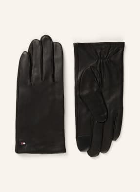 TOMMY HILFIGER Leather gloves with touch screen function