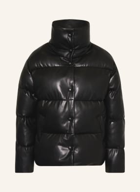 MRS & HUGS Quilted jacket in leather look