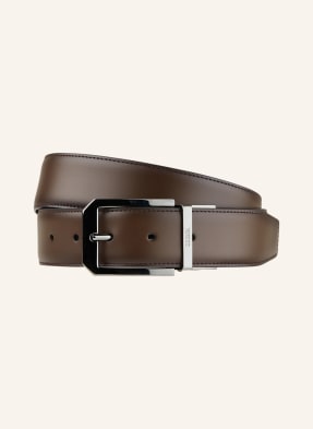Zegna Kožený Opasek V Oboustranném Provedení tmavě hnědá
