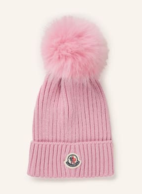 MONCLER enfant Czapka z pomponem ze sztucznego futra