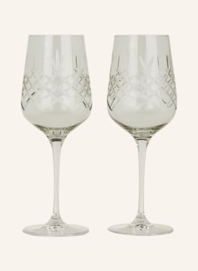 FREDERIK BAGGER Set of 2 wine glasses CRISPY MONSIEUR EMERALD