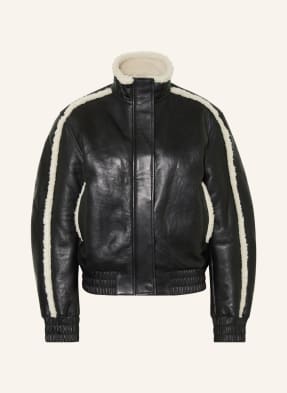 SAMSØE  SAMSØE Leather bomber jacket MEADOW with faux fur