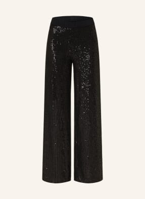 MAC Wide leg trousers FAYE with sequins