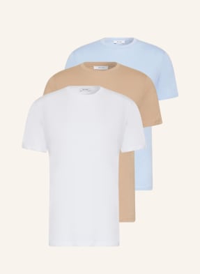 Reiss Sada 3 Triček Bless bílá / béžová / tmavě modrá