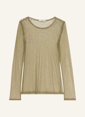 DOROTHEE SCHUMACHER Long sleeve shirt made of mesh with glittering stones