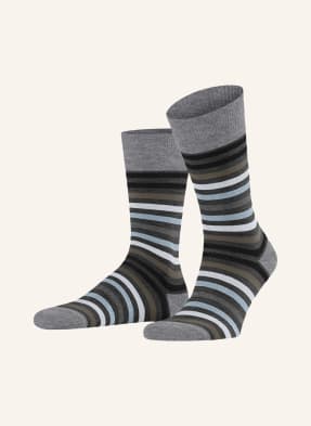 FALKE Socks TINTED STRIPE with merino wool