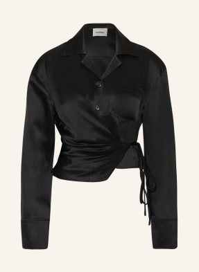 Nanushka Cropped shirt blouse MERANO in satin