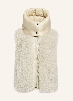 GOLDBERGH Down vest IFFA in faux fur with detachable hood