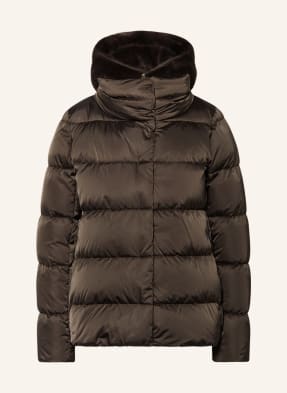 HERNO Down jacket with faux fur