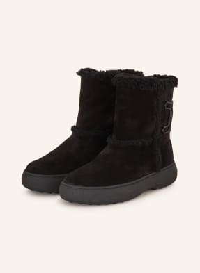 TOD'S Plateau-Boots mit Echtfell
