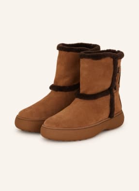 TOD'S Plateau-Boots mit Echtfell