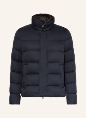 HERNO Down jacket with detachable faux fur