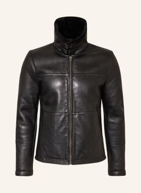 goosecraft Leather jacket APOLLO with faux fur