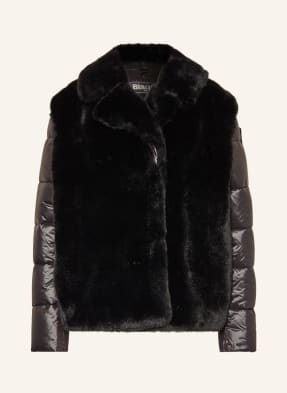Blauer Faux fur jacket in mixed materials